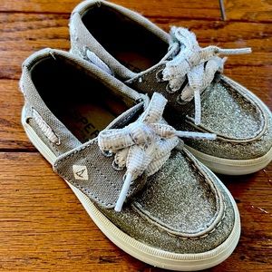 Glitter sperry toddler shoe sz 6
